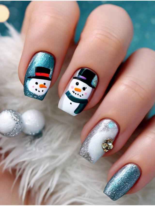 85+ Cute Snowman Nail Designs And Ideas