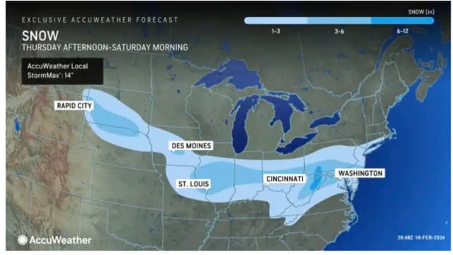 New Storm Snowfall Forecast Map These Areas Will See Most Accumulation   BB1ip4qP.img