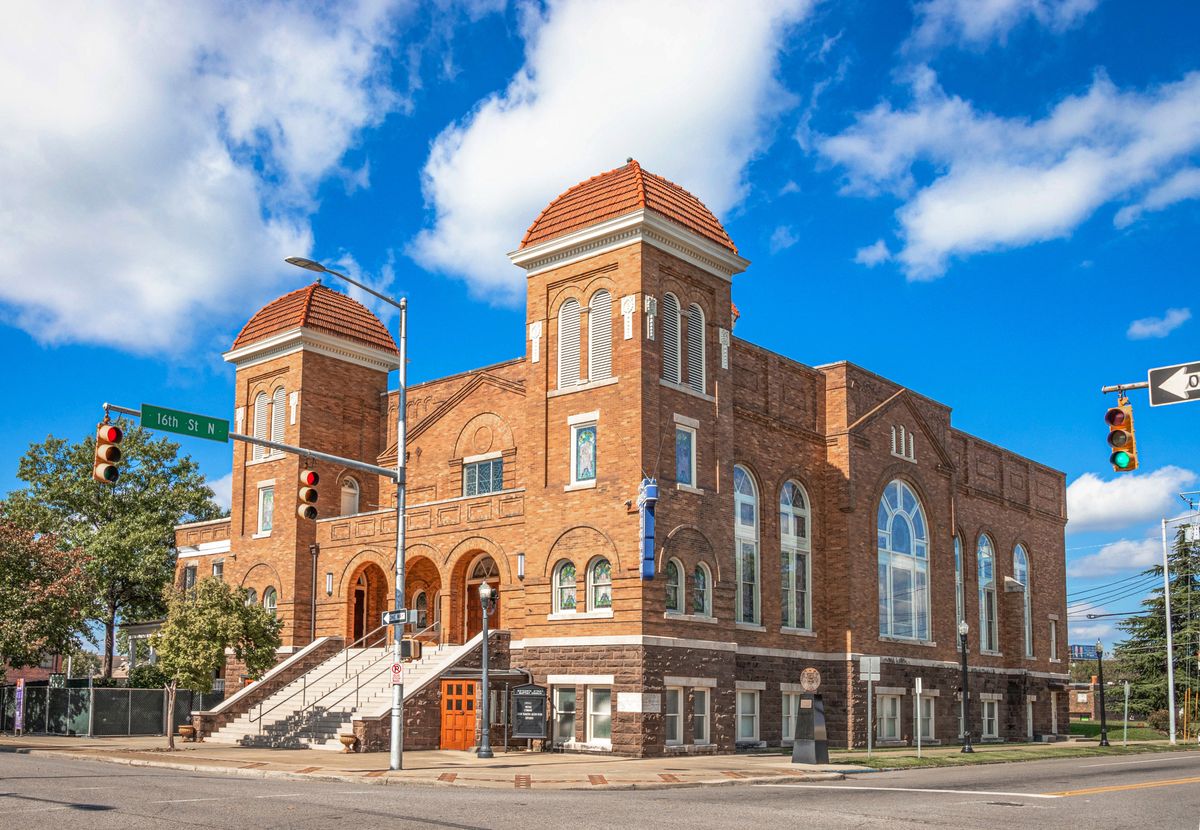 <p>Although Montgomery may have been the place where the Civil Rights Movement began, Birmingham was its center. The city saw some of the most violent moments of the era, including at the <a href="https://www.16thstreetbaptist.org/">Sixteenth Street Baptist Church</a> where four young girls were killed in a racist bombing while attending Sunday school. This and other events galvanized the movement on a national scale, and today, places like the <a href="https://www.bcri.org/">Birmingham Civil Rights Institute</a> and moving sculptures of peaceful demonstrators being attacked by police dogs in <a href="https://civilrightstrail.com/attraction/kelly-ingram-park/">Kelly Ingram Park</a> work to ensure that visitors never forget what happened there.</p><p>Also in <a href="https://birminghamcivilrights.com/">Birmingham’s Civil Rights District</a> is the A.G. Gaston Hotel, the only hotel to offer first-class lodging and dining to African American travelers from 1954 onward. Visitors can now tour the beautifully restored space, a favorite meeting place for several civil rights leaders.</p>