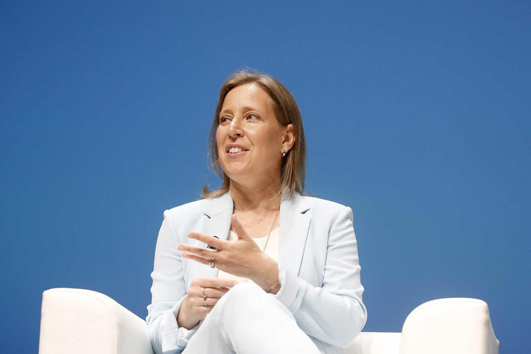 Susan Wojcicki speaks onstage during the YouTube session at the Cannes Lions Festival in 2018. Wojcicki’s 19-year-old son, Marco Troper, was found dead at UC Berkeley on Tuesday.