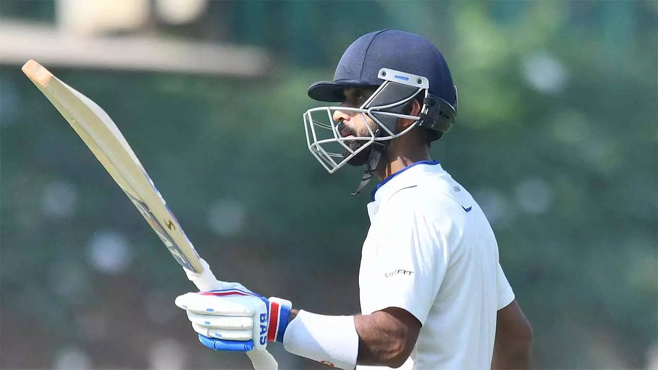 ranji trophy: ajinkya rahane given out obstructing the field before rivals withdraw appeal