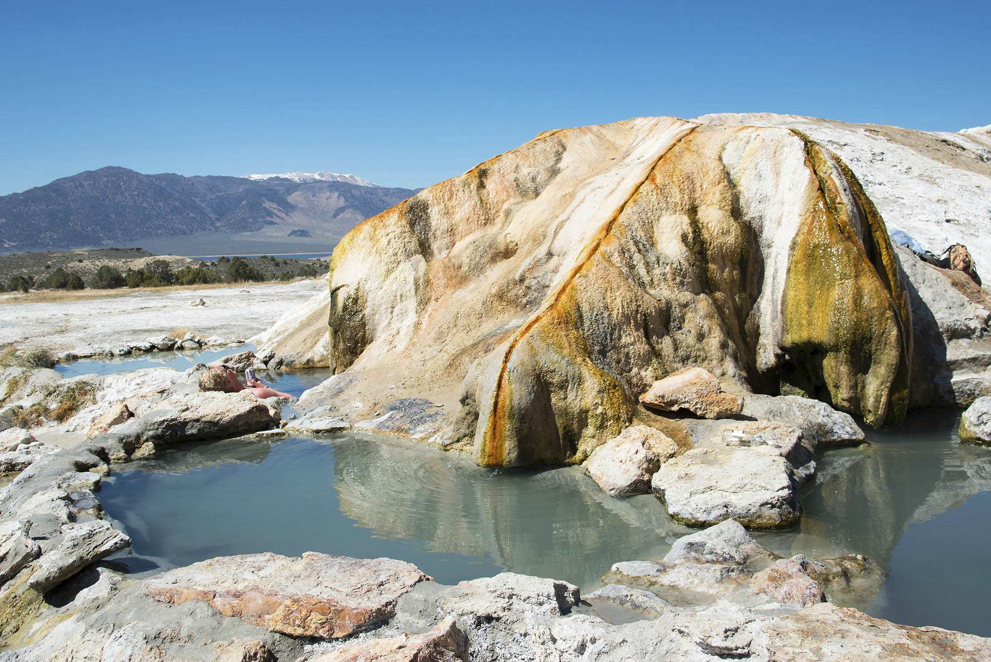 Set up camp at a local dispersed site and spend the weekend relaxing at this California hot spring.