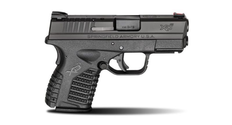 <p>A compact semi-automatic pistol that offers a slim profile for easy concealment and handling. Available in 9mm and .45 ACP, the XD-S is a versatile choice for home defense with its reliable performance.</p>