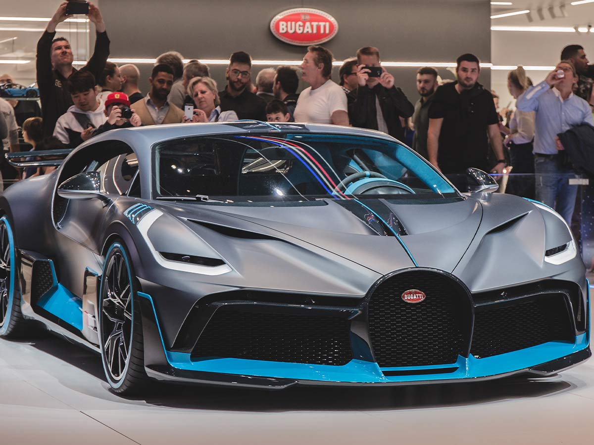 <p>The Bugatti Divo, last produced in 2021, features an 8.0-liter quad-turbocharged W16 engine that generates a whopping 1,500 horsepower.</p> <p>On record, it could go from 0 to 62 mph in 2.4 seconds. Only 40 models of this French supercar were made, worth about <strong>$5.8 million</strong>.</p>