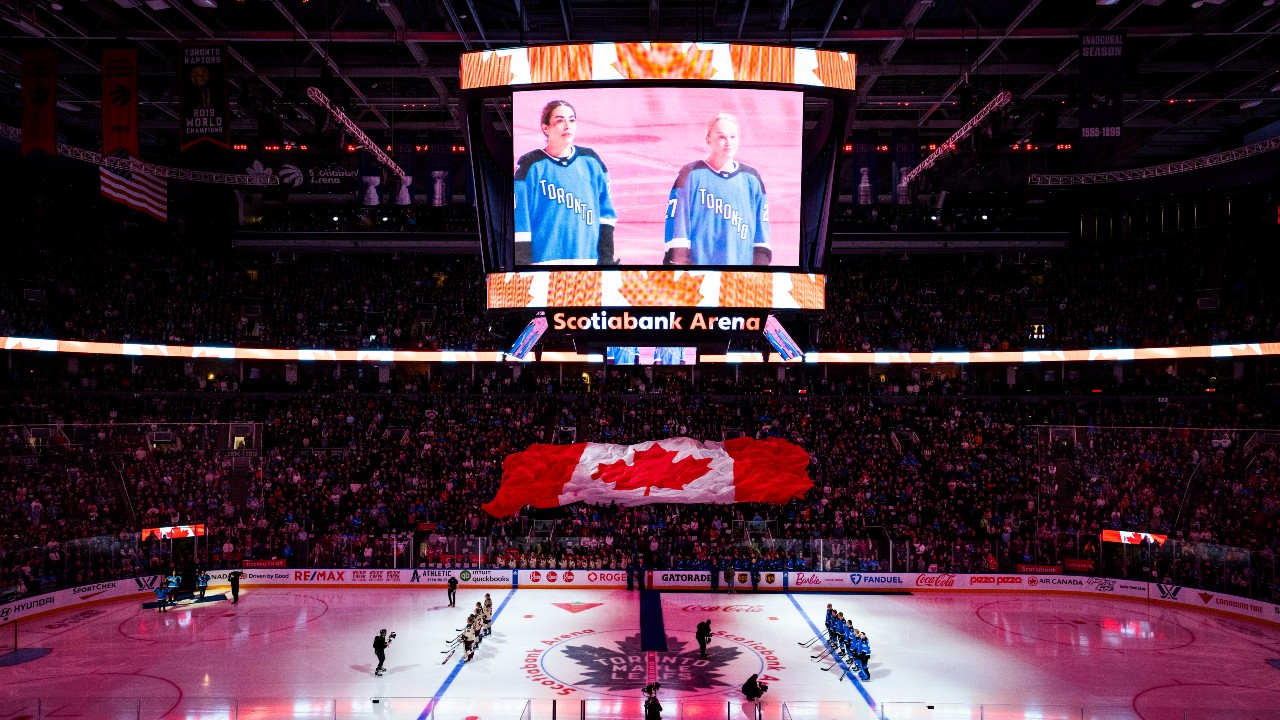 record crowd of 19,285 for toronto vs. montreal pwhl game at scotiabank arena