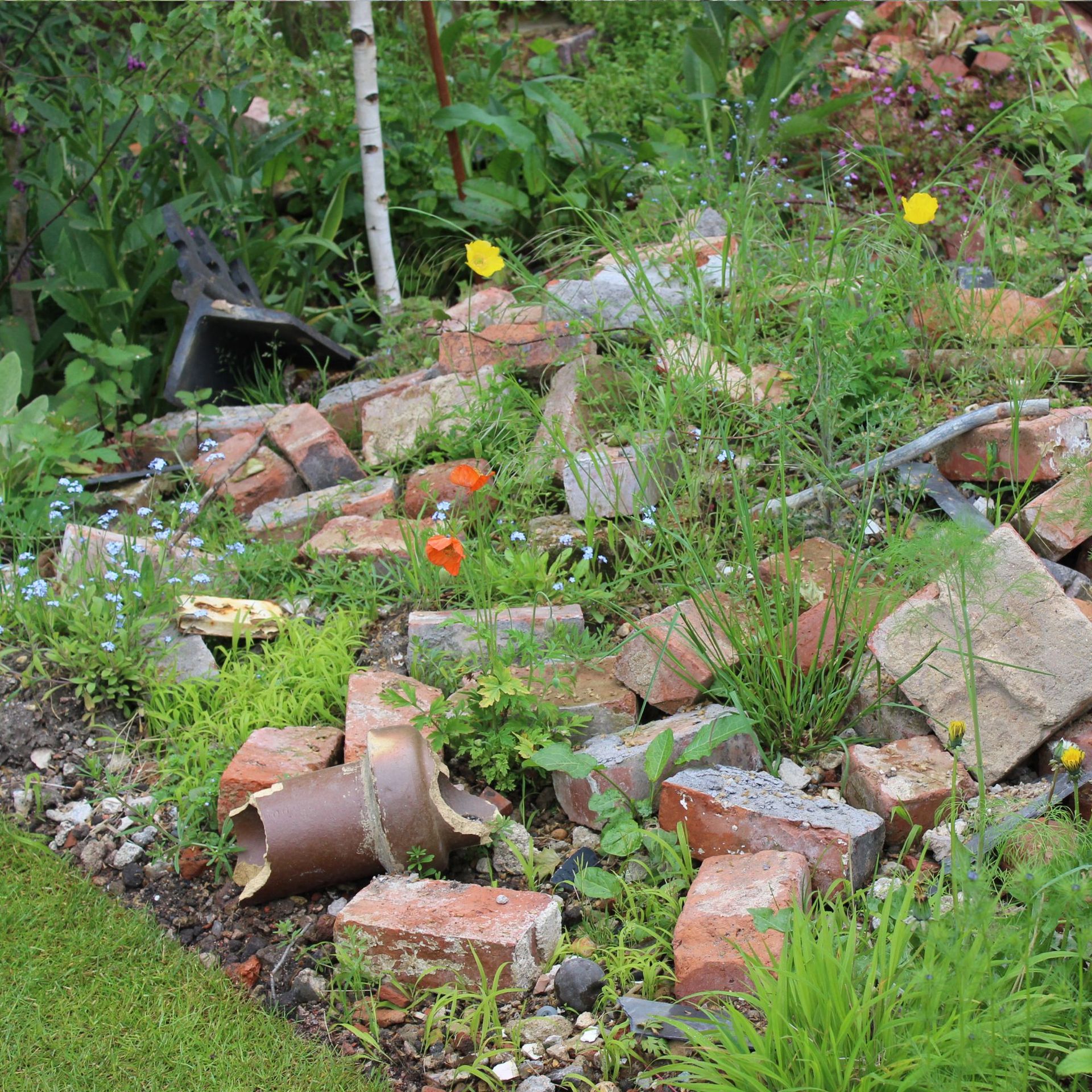 <p>                     Forget mulching your plants: try using rubble and reclaimed waste instead.                   </p>                                      <p>                     Another big RHS Chelsea Flower Show trend, reusing materials that would otherwise go to landfill won't just help you rack up your sustainability points; it will also inject some urban appeal into your garden.                   </p>                                      <p>                     A word of advice: stick to woody, Mediterranean, and drought-tolerant plants in your rubble rockeries, as they are incredibly well suited to its poor nutrient value and good drainage.                   </p>