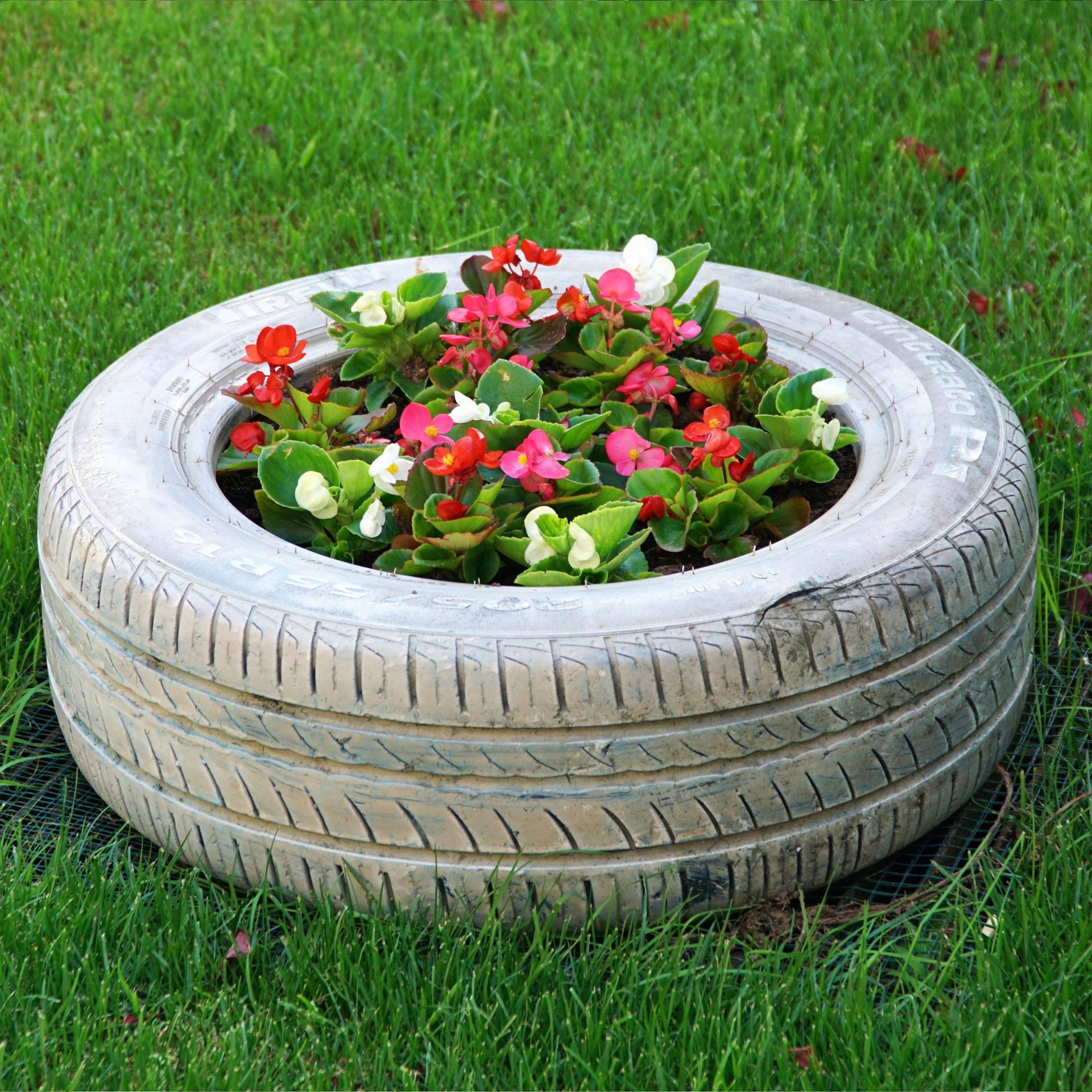 <p>                     Before you drive that old spare tyre to the nearest tip, consider if you could give it new life as a garden swing. All you need is a sturdy branch and some rope, tied around the swing at 12am, 4pm and 8pm positions for balance.                   </p>                                      <p>                     Alternatively, tyres make great containers for flowers, plants or vegetables.                   </p>
