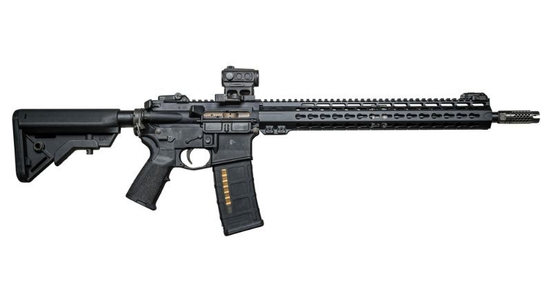<p>This semi-automatic rifle is popular for home defense due to its accuracy, capacity, and modularity. The AR-15 can be customized with various accessories to suit individual needs. Its .223/5.56 caliber rounds are effective for stopping threats without over-penetrating walls.</p>