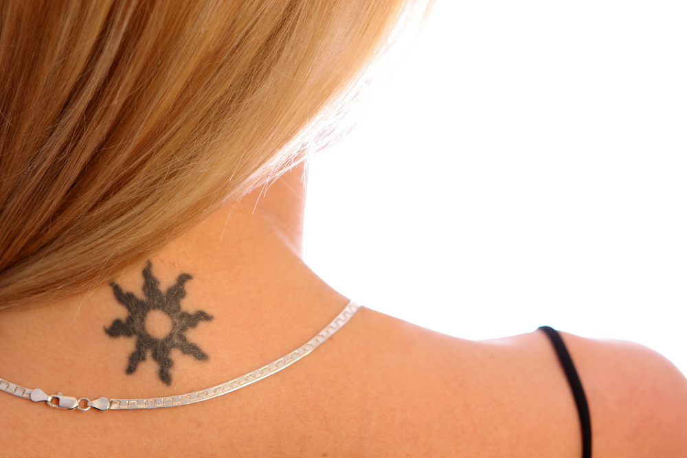 <p>A sun tattoo symbolizes energy and renewal. A small sun design on the upper arm or back of the shoulder can serve as a reminder of positivity and strength.<br> Ideal Location: Upper Arm or Back of the Shoulder.</p>