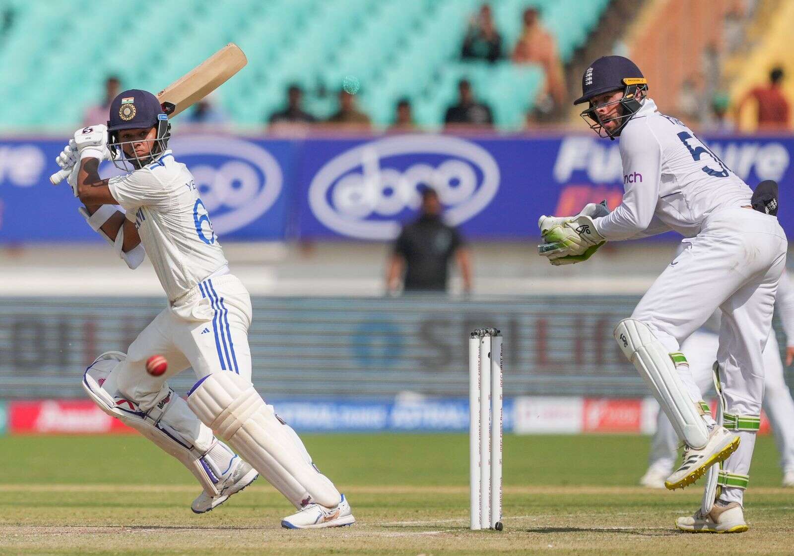 jaiswal's quickfire ton gives india the upper hand in 3rd test against england