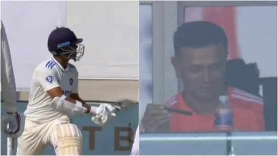 rahul dravid breaks into grudging smile as yashasvi jaiswal defies coaching manuals in 3rd test; swann coins 'wallball'