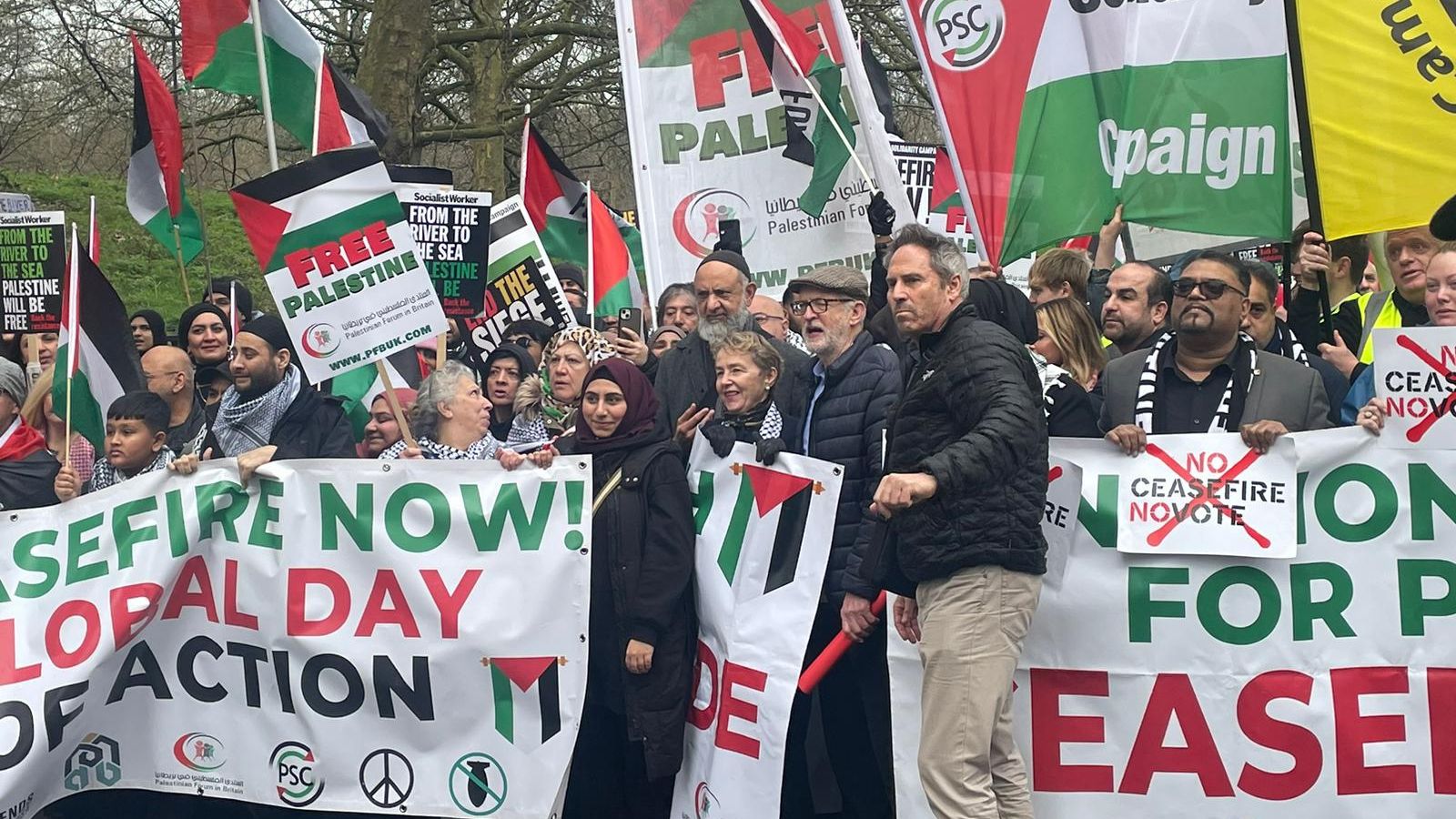 eleven people arrested at pro-palestine demonstration in london