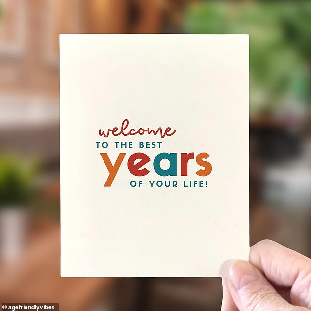 denver designer unveils range of birthday cards with positive messages about getting older after claiming 'damn, you're old' type rivals are driving the elderly into an early grave