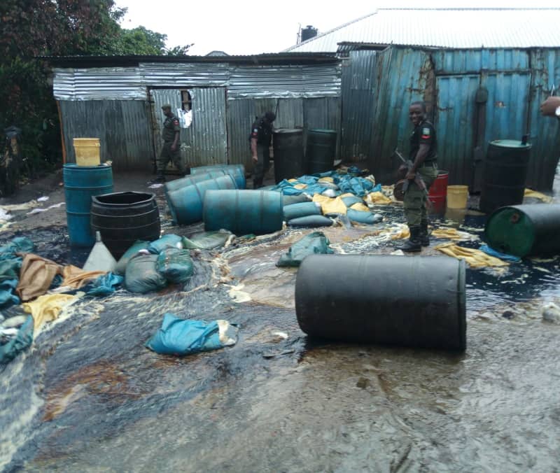 jtf discovers 14 illegally refining sites in rivers
