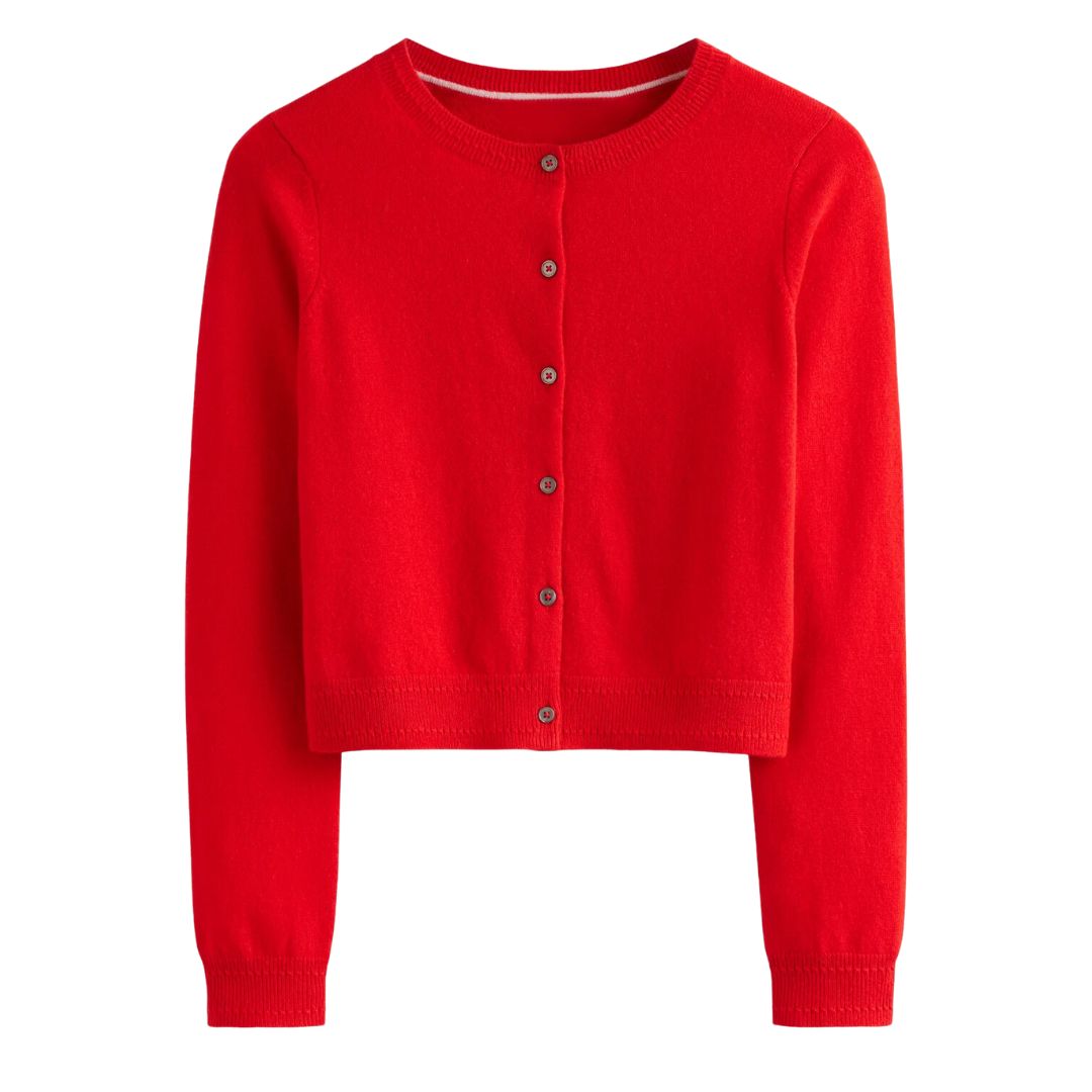 my perfect red cardigan is currently on sale—along with all of boden’s new-in bits