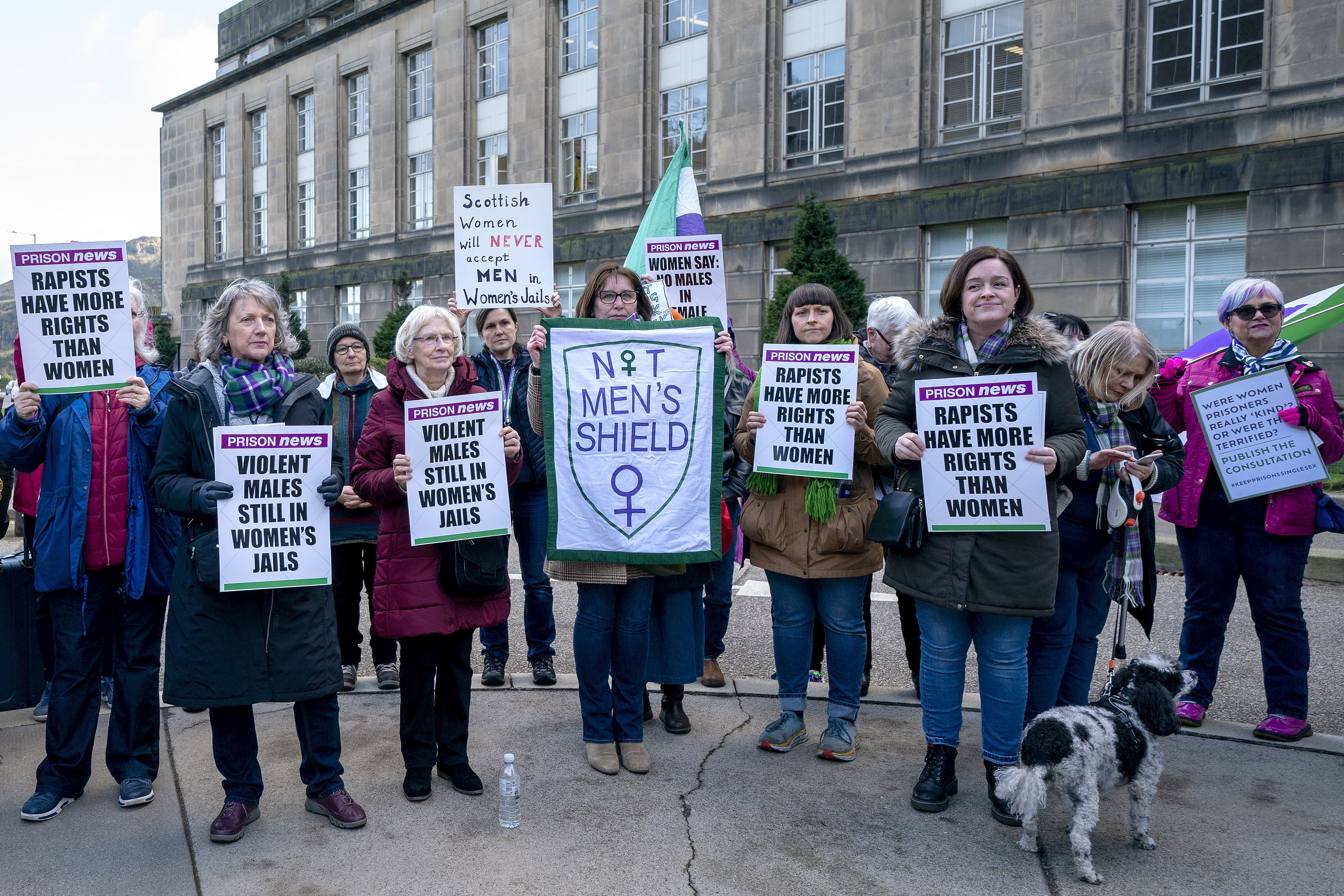 edinburgh protesters demand trans women are kept out of female prisons