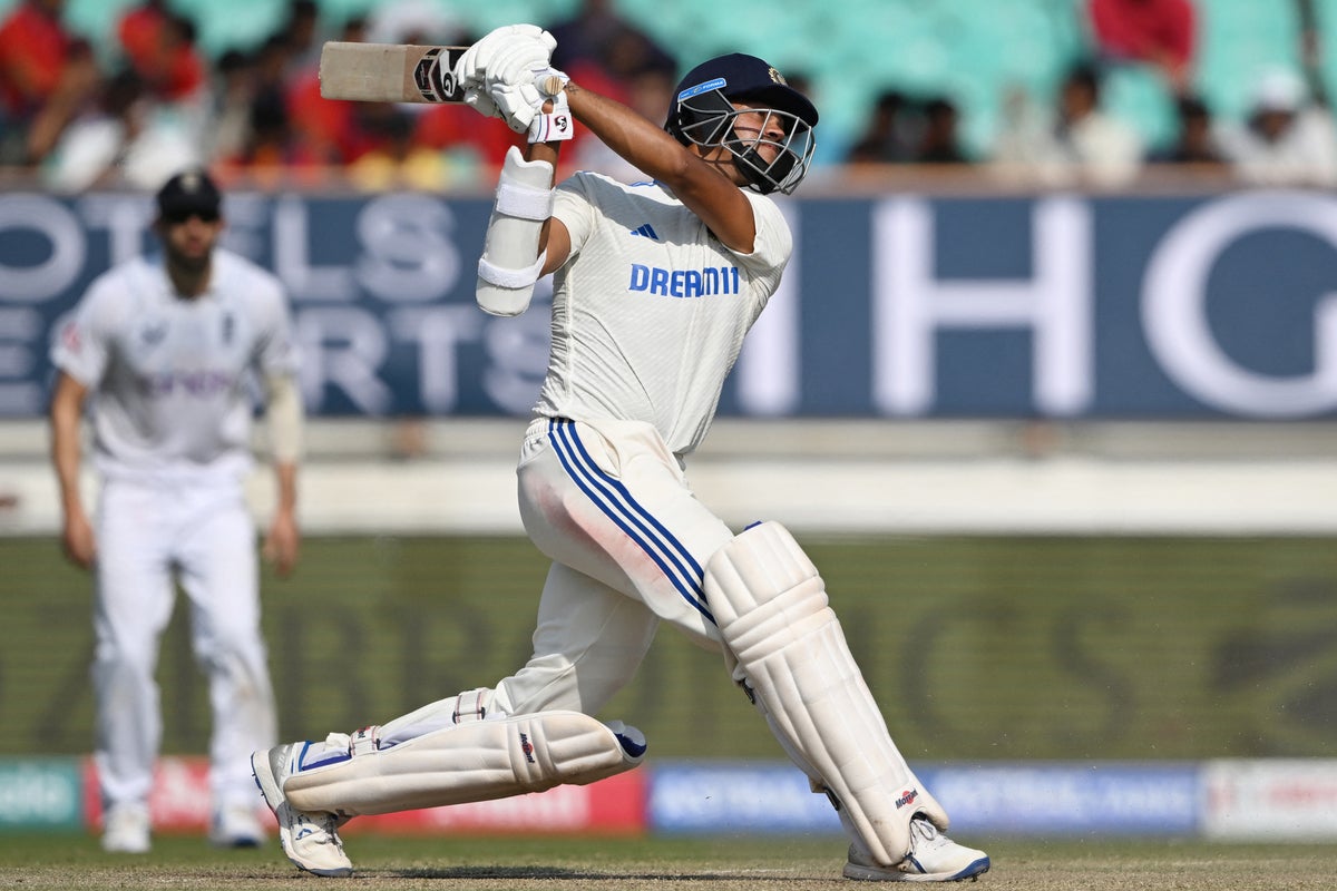 india vs england live: test cricket score and updates as yashasvi jaiswal puts visitors to the sword