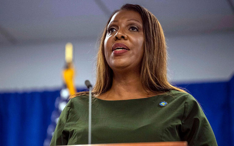 New York Attorney General Letitia James speaks during a news conference. AP Newsroom
