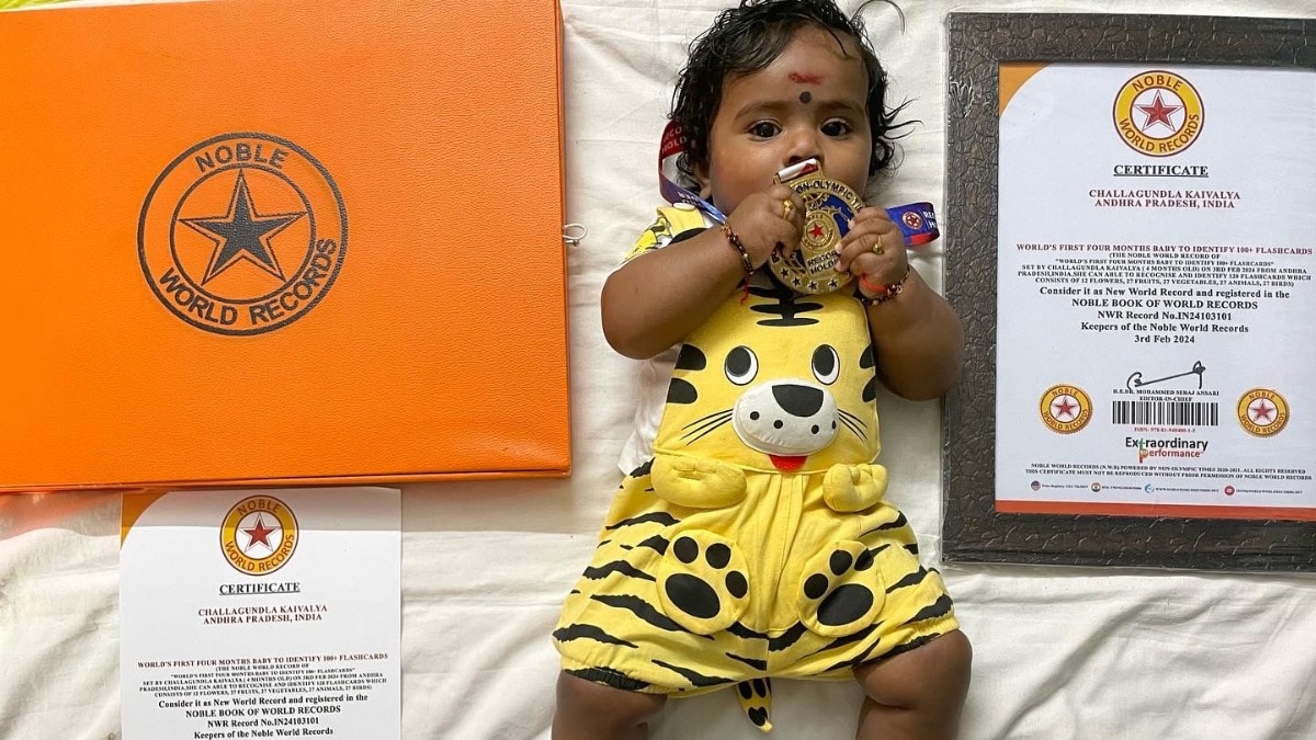 four-month-old toddler from andhra pradesh bags world record