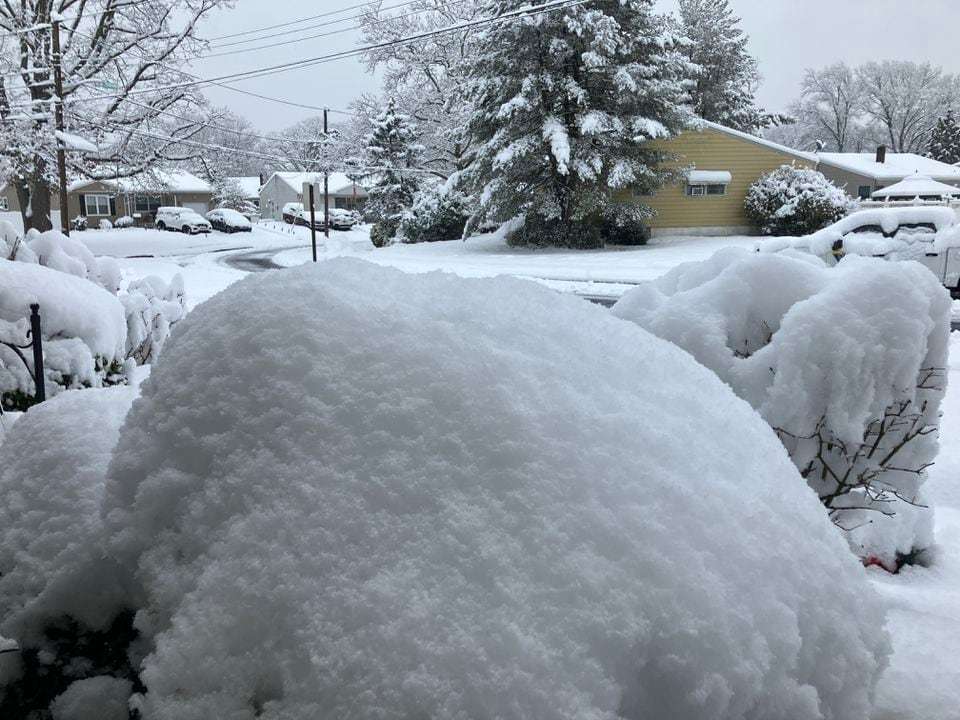 n.j. weather: big snowstorm surprise in parts of state. early town-by-town snow totals show 12 to 13 inches.