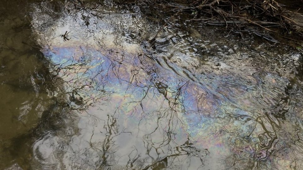 work under way after heating oil spill in river