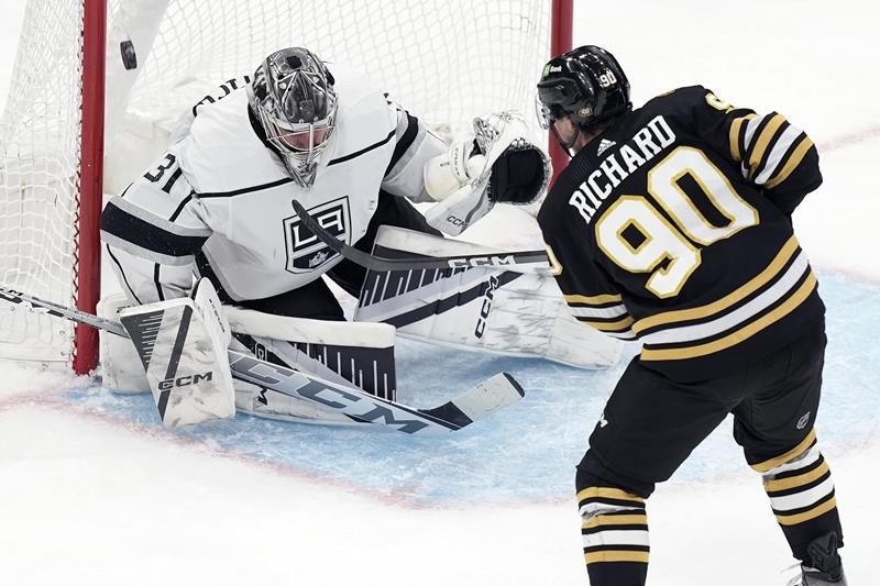 clarke's first career goal lifts kings over bruins 5-4 in ot