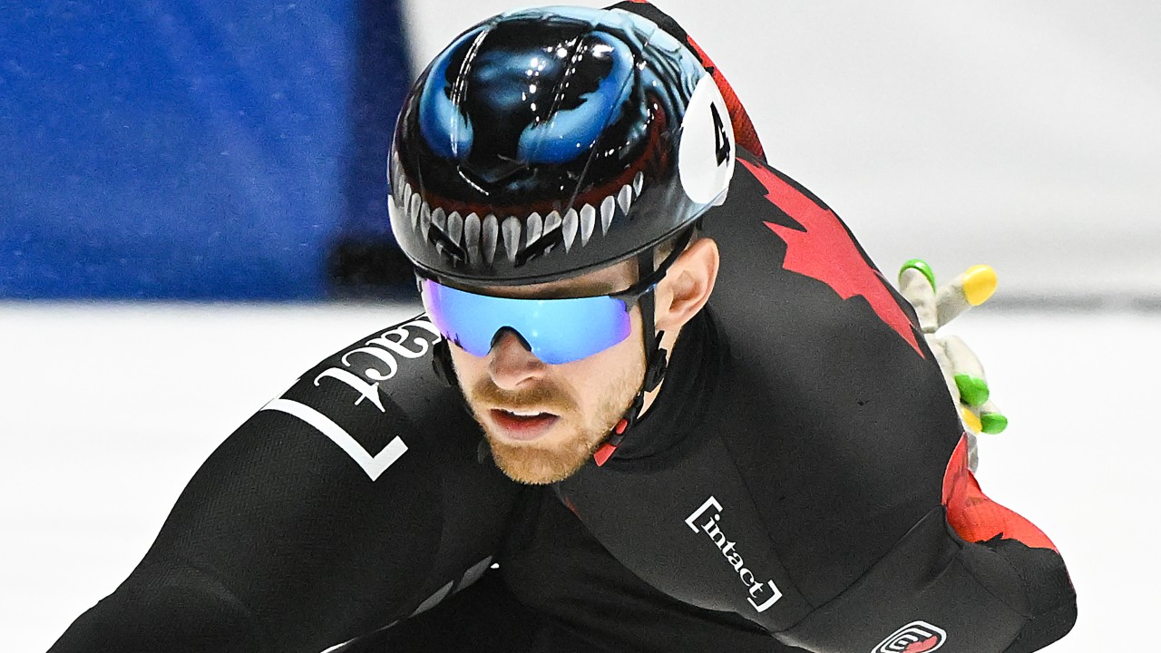 dion wins gold medal at world cup short-track speedskating competition