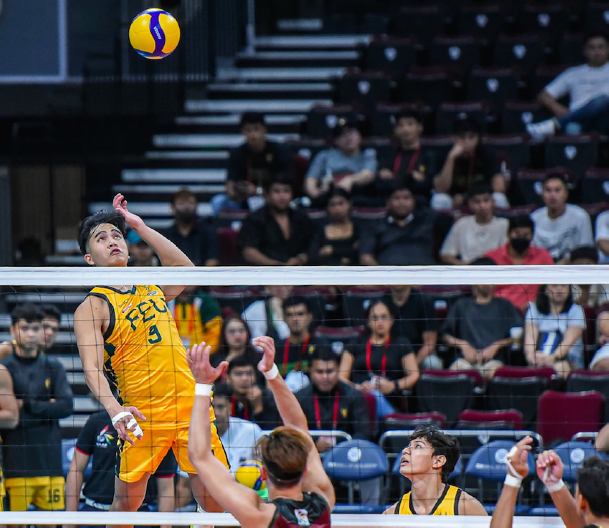 feu routs up for rousing debut in uaap men's volley