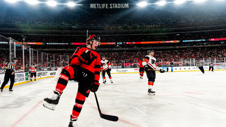 Hischier Scores Twice As Devils Beat Flyers In First Game Of Stadium Series 