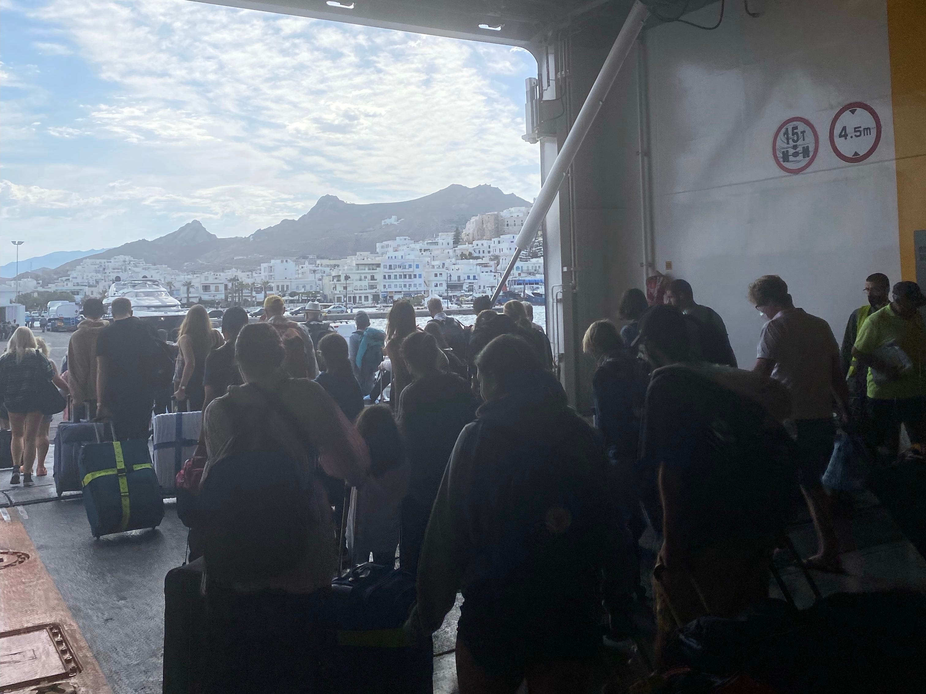 <p>We optimized our time by booking early <a href="https://www.businessinsider.com/overnight-ferry-ride-without-cabin-worth-it-hurtigruten-norway-2023-8">ferry rides</a> on travel days.</p><p>But the ferries were crowded<em>, </em>so I wish we paid a little more to upgrade to bigger, more nap-friendly seats.</p>