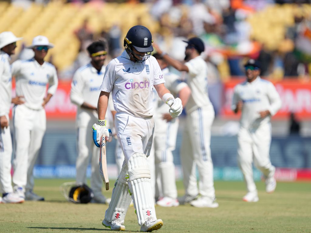india claim record test win and series lead as england collapse again