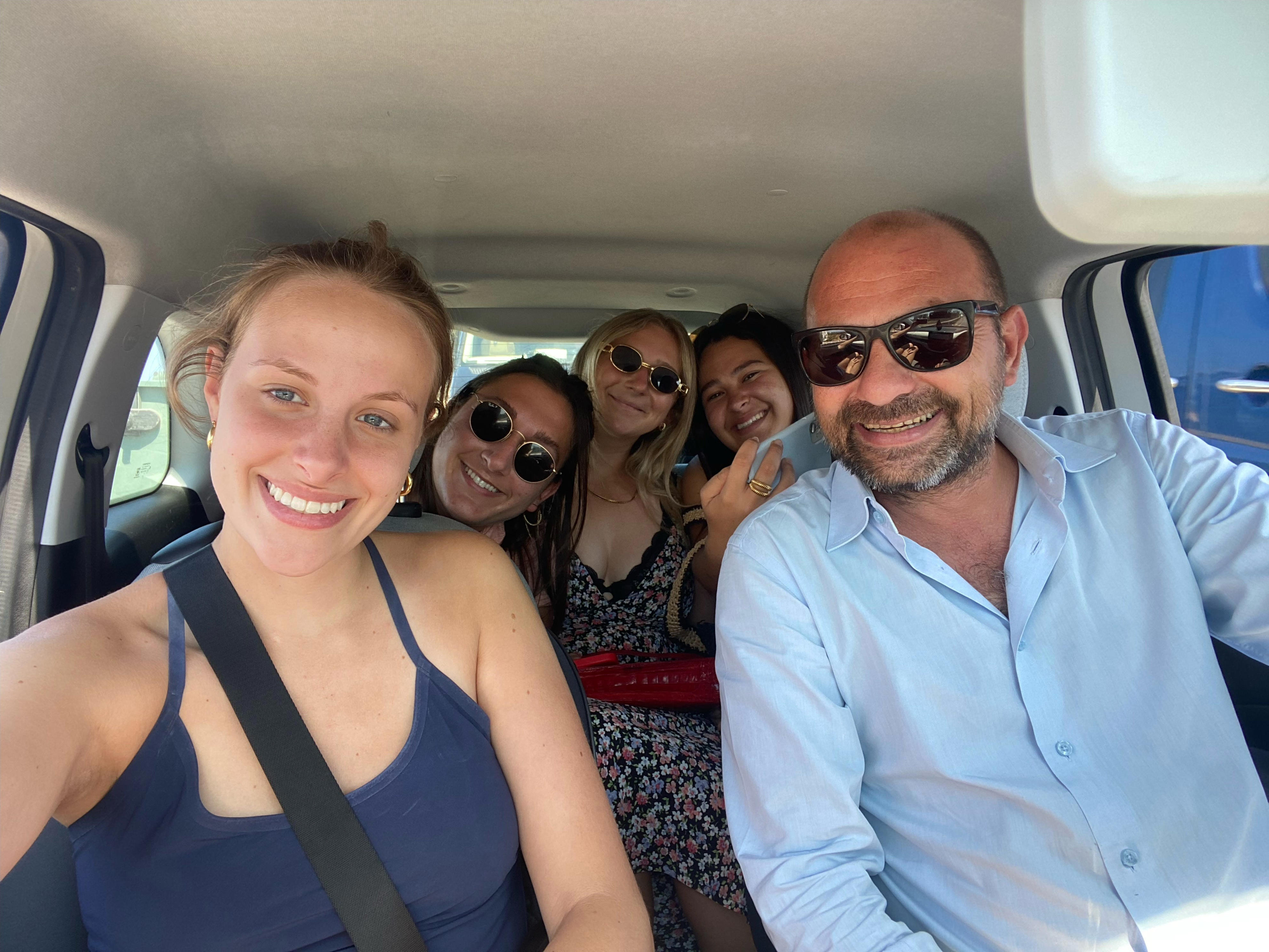 <p>I'll admit it, when our Airbnb host wouldn't stop messaging me in the days leading up to Santorini, I thought it was a red flag.</p><p>But befriending our host, Antonis, was the best thing we could've done.</p><p>As four girls who always wait until the last minute to plan, having someone point us in the direction of the <a href="https://www.businessinsider.com/best-small-cruise-ships-list-river-expedition-conde-nast-survey-2023-10">best boat tours</a>, wine tastings, and restaurants was a big advantage.</p>