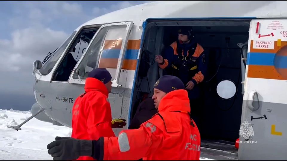 dozens rescued after being trapped on ice floe in russia’s far east