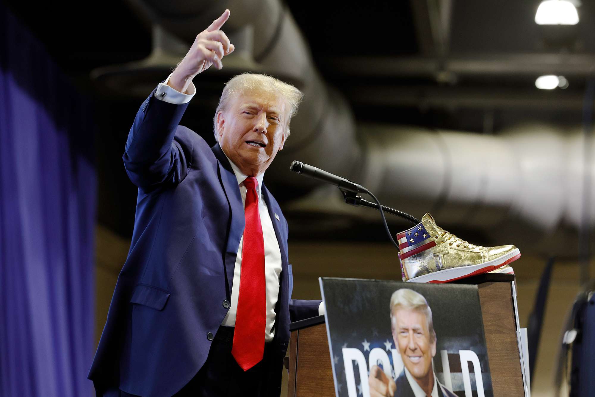 Donald Trump Booed While Promoting $399 Sneakers 1 Day After Court ...