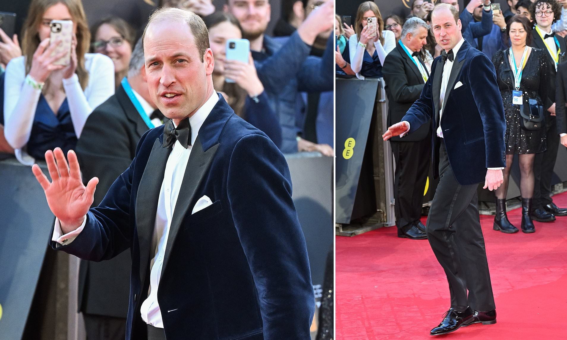 Prince William Arrives Alone At The Royal Festival Hall For The BAFTAs ...