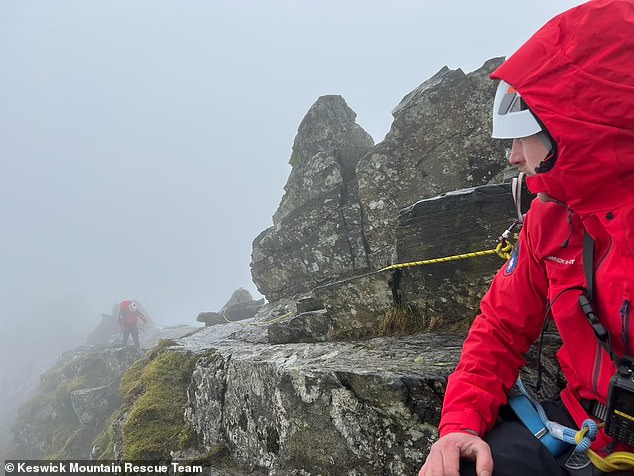 female climber who plunged 65ft down lake district mountain was saved in a million-to-one chance by a passing royal marine hero