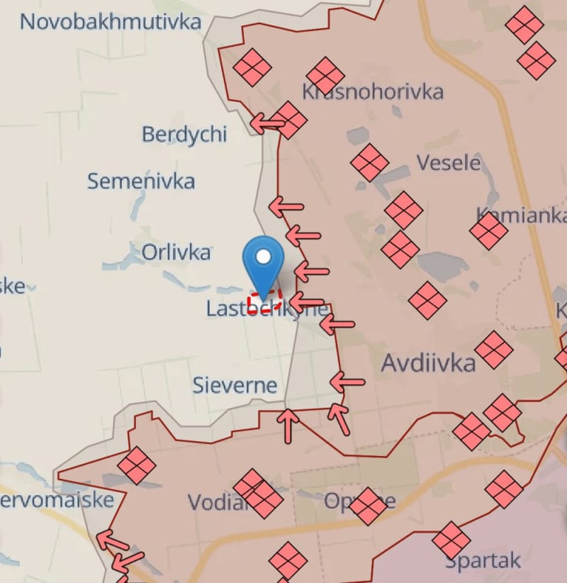 ukrainian forces repelled russian assaults near lastochkyne on avdiivka front - deepstate