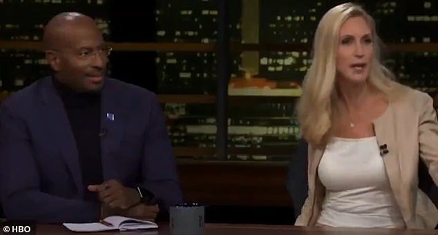 ann coulter shocks bill maher as she says if super bowl parade shooters 'were white we'd know their identities by now'
