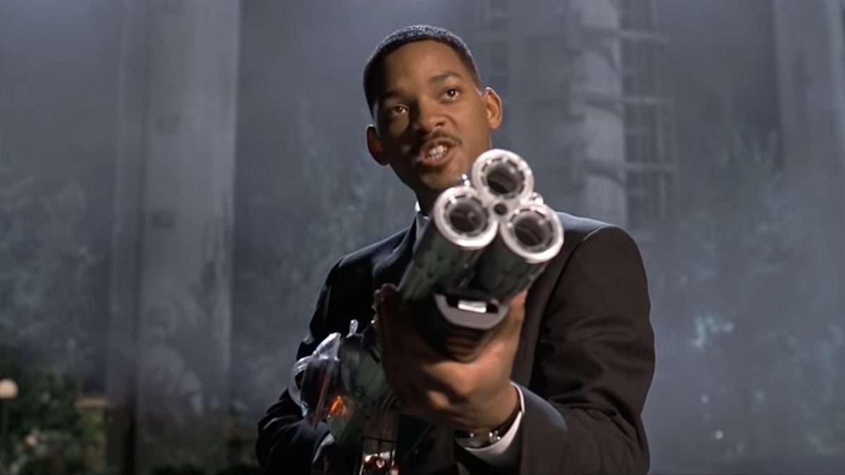 <p>                     Before he became a movie star, Will Smith came to fame as a rapper alongside producer DJ Jazzy Jeff. But in 1997, the “Fresh Prince” went solo with his stupid catchy theme song for the sci-fi summer blockbuster Men in Black, which Smith co-starred with Tommy Lee Jones. With buttery-smooth lyrics (sung in character as his Agent J) and inspired riffing over Patrice Rushen’s “Forget Me Nots,” Smith makes the job of policing space aliens sound like the coolest gig in the galaxy. “Men in Black” makes you want to put on a black suit and Ray-Bans and walk, and dance, like you own the place.                   </p>