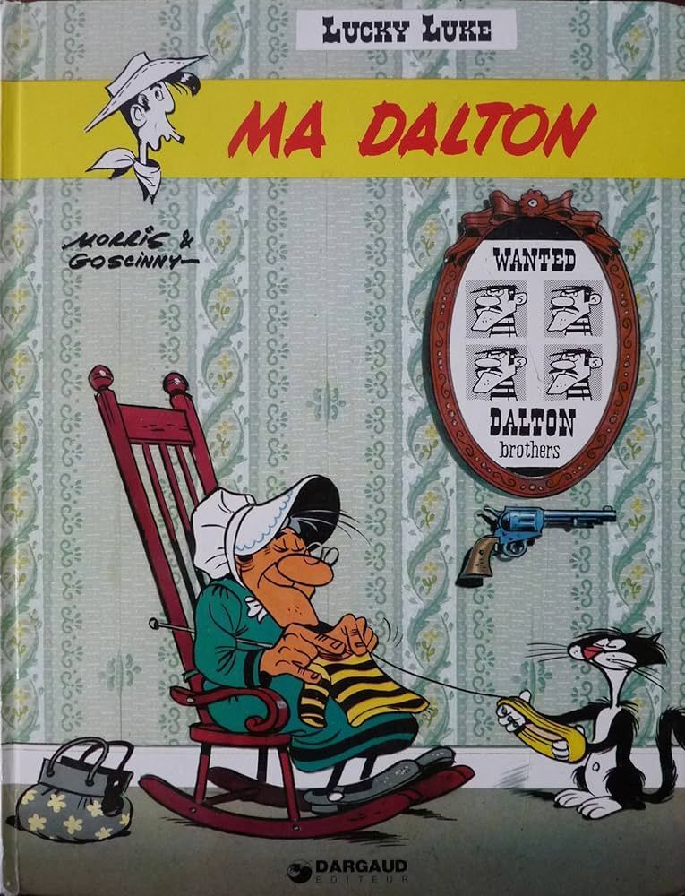 <em>Ma</em> <em>Dalton</em> by Morris and Goscinny (1971)The four Dalton brothers are notorious Wild West criminals and sworn enemies of Lucky Luke. Their mother is a sympathetic, eccentric old lady who succeeds, for a while, in fooling the clever cowboy pursuing her sons. Appearances are deceiving, however, and <a href="https://villains.fandom.com/wiki/Ma_Dalton" rel="noreferrer noopener">Ma Dalton remains loyal to the family business</a>, even if it means picking up a revolver herself!