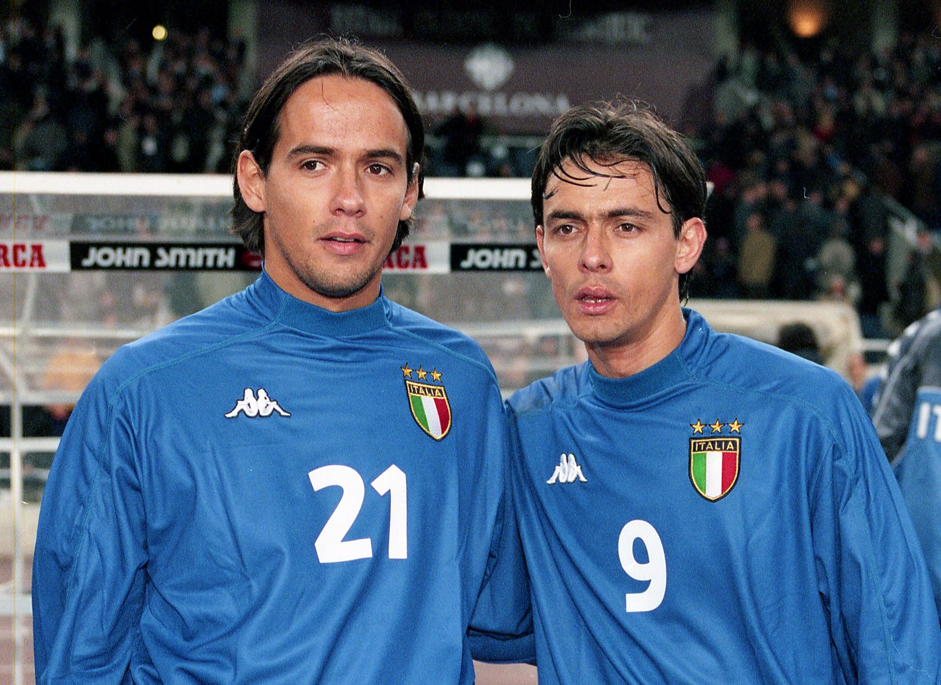 <p>                     Filippo Inzaghi is one of Italy's greatest-ever strikers and the former Juventus and AC Milan forward was a World Cup winner with the Azzurri in 2006. In total, he hit 25 goals in 57 appearances in a 10-year international career.                   </p>                                      <p>                     His younger brother Simone was not quite as successful, but enjoyed a solid career which included a long spell at Lazio and three caps for Italy between 2000 and 2003.                   </p>