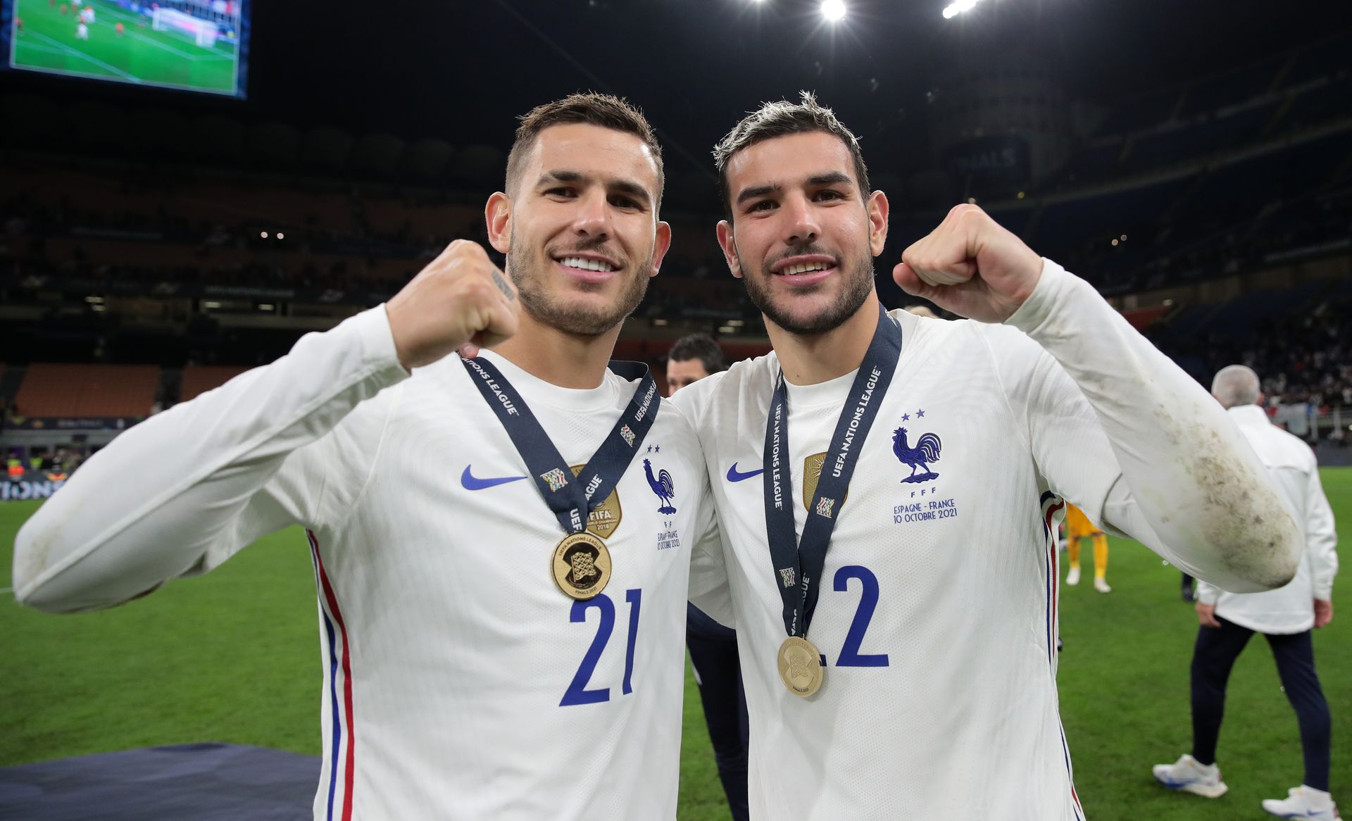 <p>                     Lucas and Theo Hernandez came through the youth system together at Atletico Madrid. Both brothers opted to represent France and Lucas, a central defender, won the World Cup in 2018 and moved to Bayern Munich the following year.                   </p>                                      <p>                     Theo never played an official game for Atletico, controversially moving to Real Madrid before establishing himself at AC Milan later on. The left-back was part of the France side which lost the 2022 World Cup final to Argentina, with Lucas ruled out through an injury picked up in the group stages. The pair won the UEFA Nations League in 2021.                   </p>