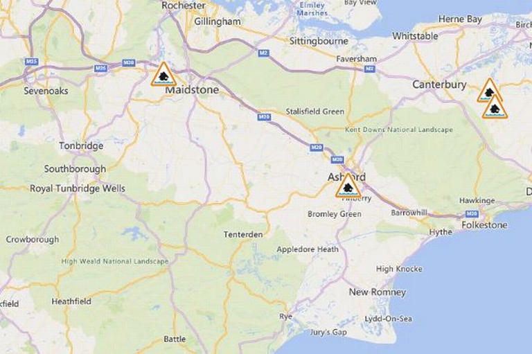 Five flood alerts for Kent as more rain forecast and people urged not ...