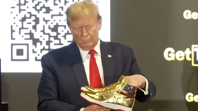 Trump unveils $399 shoes at 'Sneaker Con,' day after a $355M ruling