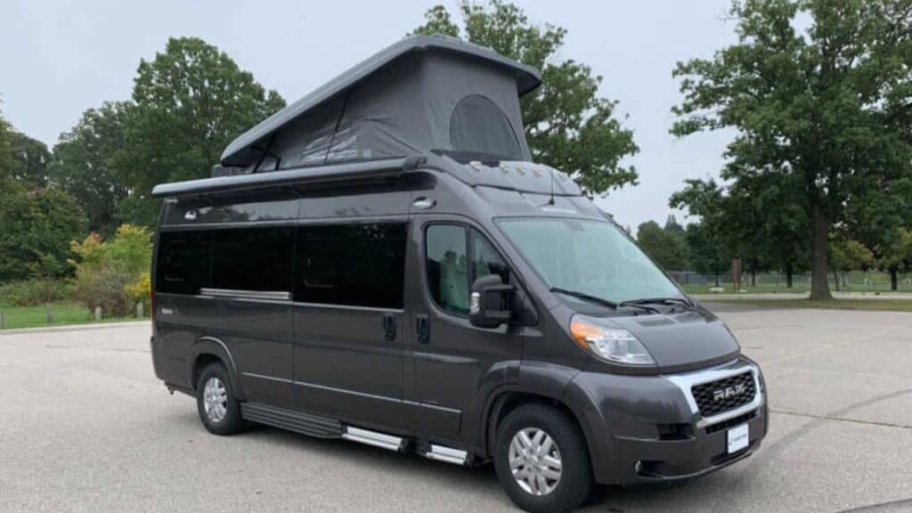 <p>One standard limitation of pop top camper vans is that they often only have enough room for a toilet and maybe a sink in the bathroom area. While that is true for the <a href="https://roadtrek.com/models/zion-slumber/" rel="noopener">Zion</a> <a href="https://roadtrek.com/models/zion-slumber/" rel="noopener">Slumber</a>, you also get an<a href="https://www.thewaywardhome.com/van-life-shower/"> outdoor shower </a>so that you can stay clean during your travels. </p><p>Even for its size, the wet bath in the Zion is sufficient for most individuals and makes it easy to maintain impeccable hygiene.</p><p>Another primary selling point of this popup van is its abundance of storage space. You get overhead compartments, under-floor storage, and even a full-size closet for all of your clothes and other accessories.</p><p><a href="https://roadtrek.com/models/zion-slumber/" rel="noopener">Check out the Roadtrek Zion Slumber.</a></p>