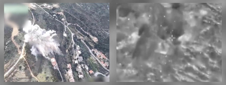 Israel releases harrowing footage of fiery attack on Hezbollah sites ...