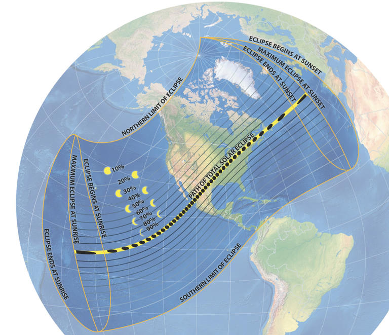 Maps of totality for the 2024 eclipse