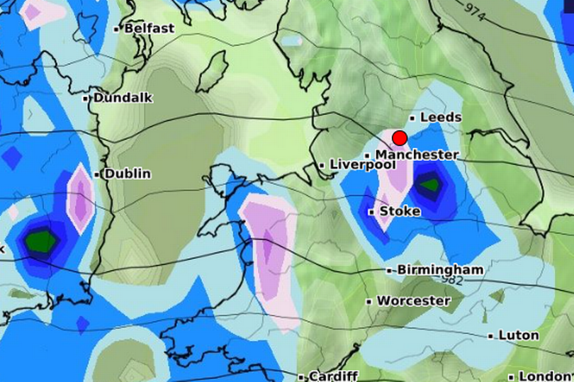 uk weather maps show exact time snow will arrive in yorkshire this week
