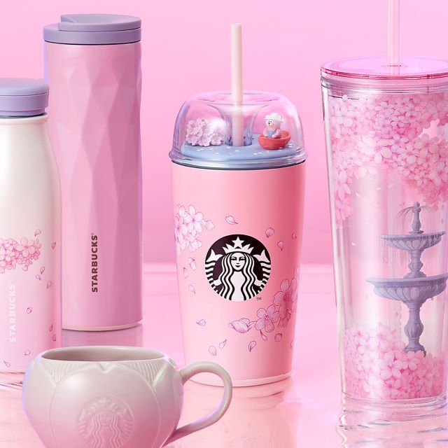 starbucks' new cherry blossom collection are in full bloom