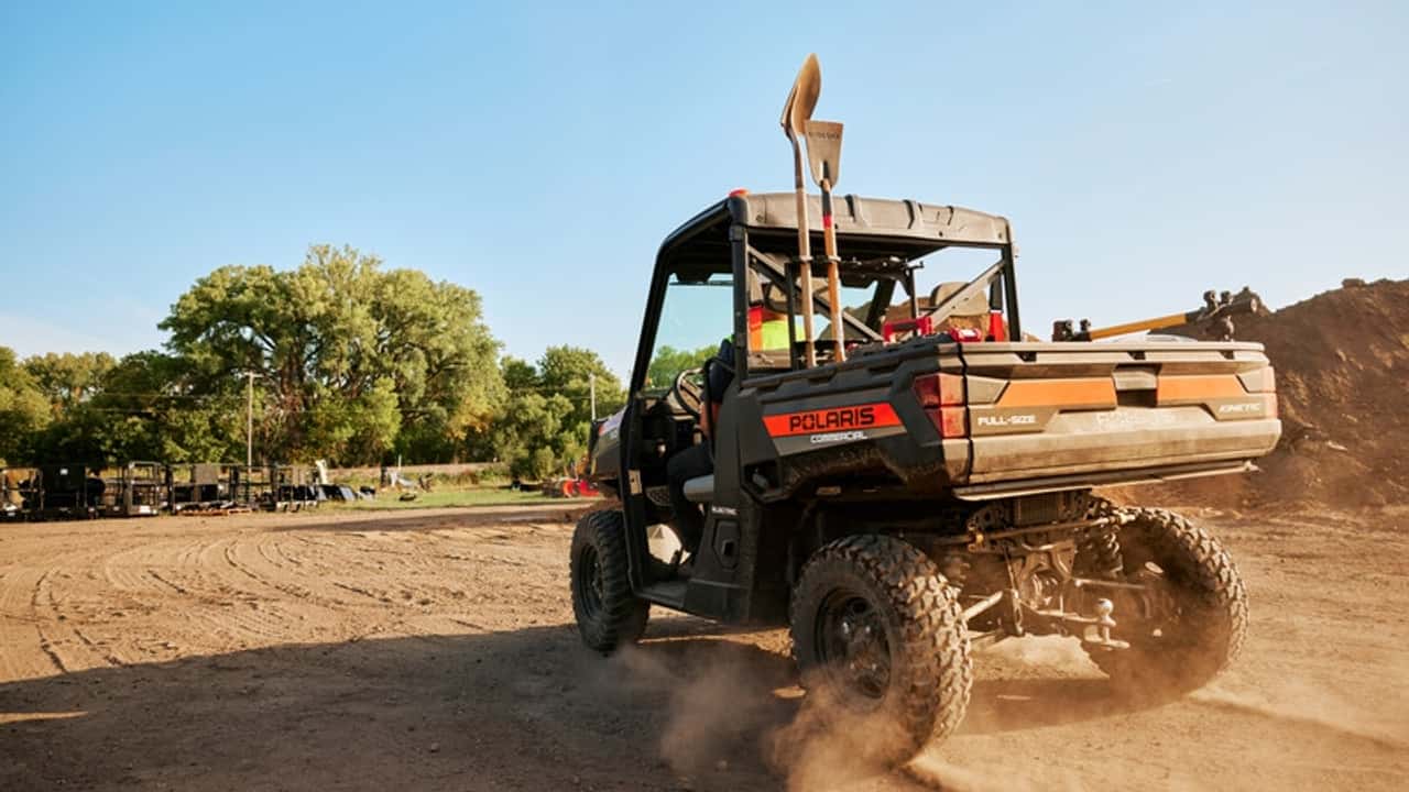 polaris charges up your workplace with the pro xd kinetic utv